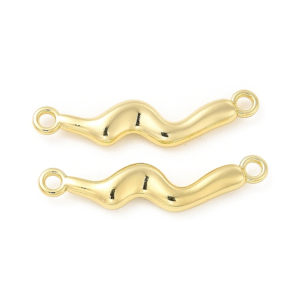 

PandaHall Rack Plating Alloy Connector Charms, Cadmium Free & Lead Free, Wave Links, Light Gold, 6x27x2.5mm, Hole: 1.6mm Alloy Others