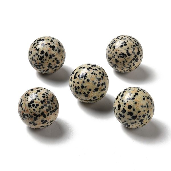 

PandaHall Natural Dalmatian Jasper Beads, No Hole/Undrilled, Round, 25~25.5mm Dalmatian Jasper Round