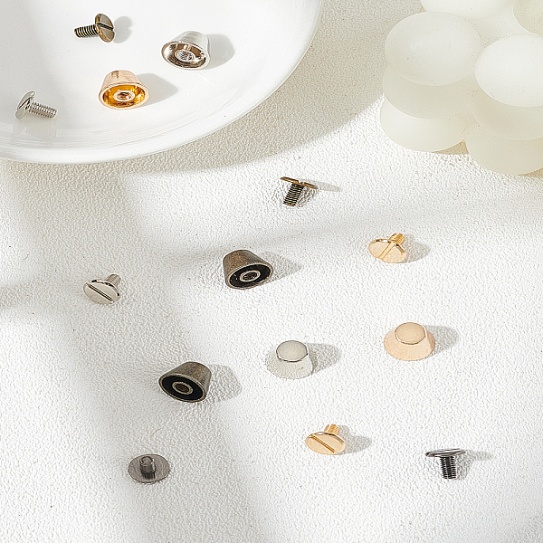 8 Sets 4 Colors Zinc Alloy Rivet