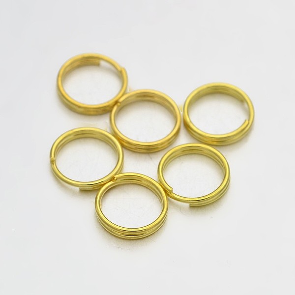 

PandaHall Brass Split Rings, Double Loops Jump Rings, Golden, 7x0.6mm, about 6.4mm inner diameter, about 4760pcs/500g Brass Ring