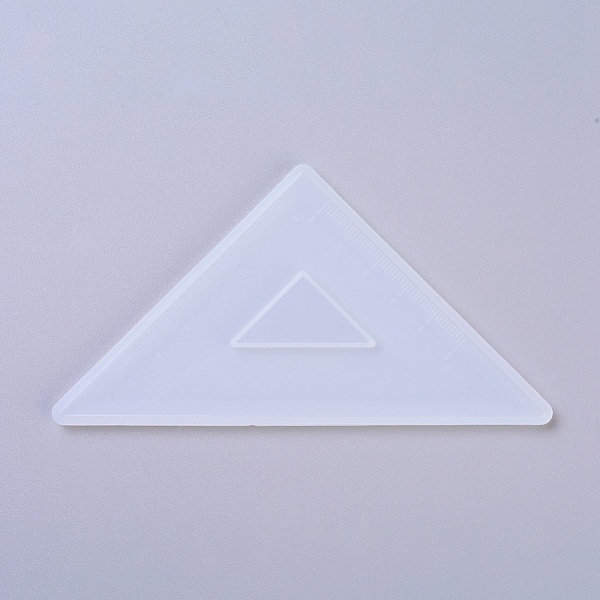 

PandaHall DIY Triangle Ruler Silicone Molds, Resin Casting Molds, For UV Resin, Epoxy Resin Jewelry Making, White, 128x68x4mm Silicone...