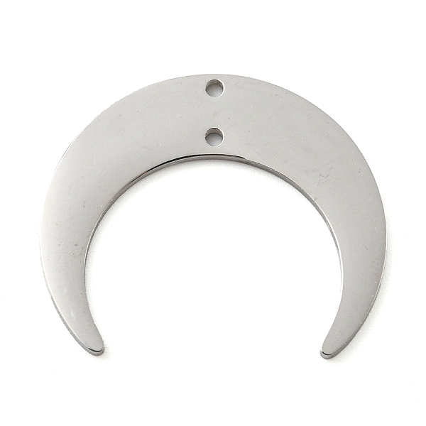 

PandaHall 304 Stainless Steel Connector Charms, Double Horn/Crescent Moon Link, Laser Cut, Stainless Steel Color, 21x25x1mm, Hole: 1.2mm 304...
