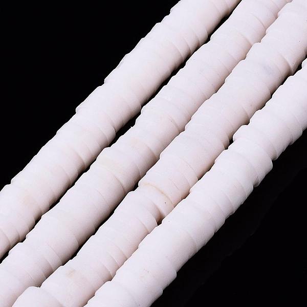 

PandaHall Handmade Polymer Clay Beads, Disc/Flat Round, Heishi Beads, Misty Rose, 4x1mm, Hole: 1mm, about 380~400pcs/strand, 17.7 inch..., Orange