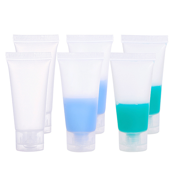 

PandaHall 20ml Matte PE Plastic Refillable Flip Top Cap Bottles, with PP Plastic Screw Lids, Clear, 82x39x24mm, Capacity: 20ml Plastic Clear