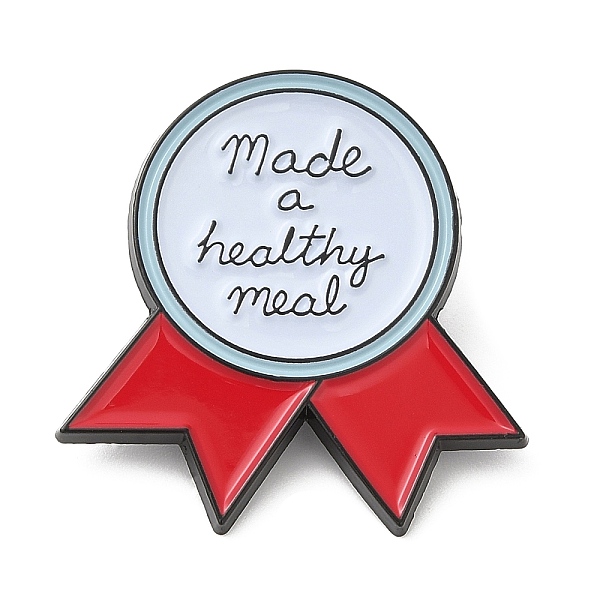 

PandaHall Word Made A Healthy Meal Dopamine Color Series Medal Enamel Pin, Electrophoresis Black Zinc Alloy Brooch for Backpack Clothes...
