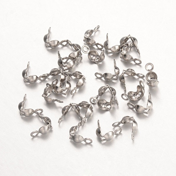 

PandaHall 316 Surgical Stainless Steel Bead Tips, Calotte Ends, Clamshell Knot Cover, Stainless Steel Color, 8.5x4mm, Hole: 1.5mm 316...