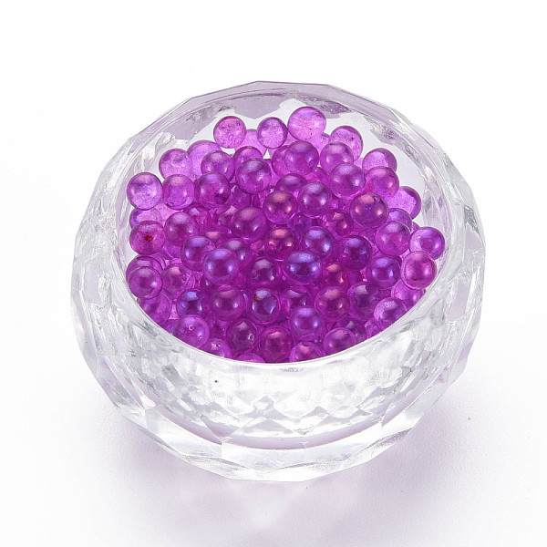

PandaHall DIY 3D Nail Art Decoration Mini Glass Beads, Tiny Caviar Nail Beads, AB Color Plated, Round, Medium Orchid, 3.5mm, about 450g/bag...