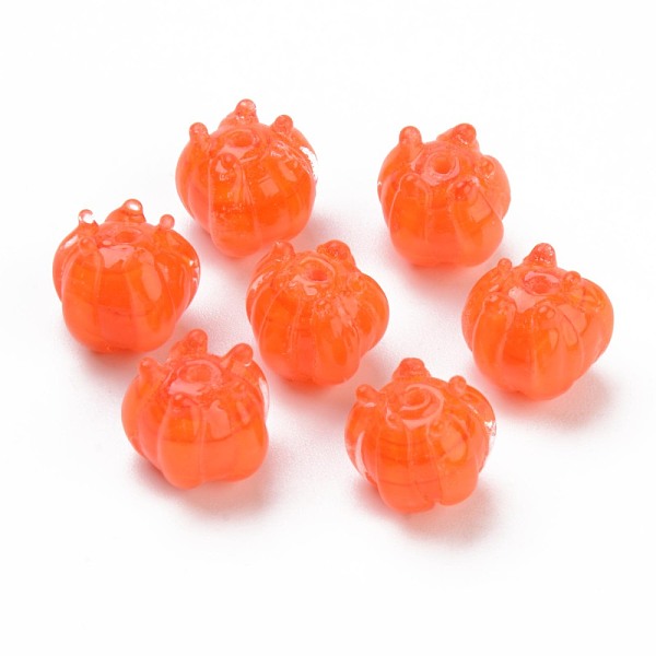 

PandaHall Handmade Bumpy Lampwork Beads, Flower, Coral, 10~11x11~13x11~13mm, Hole: 1.2mm Lampwork Flower Red