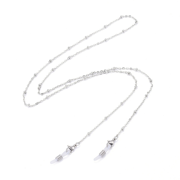 

PandaHall Eyeglasses Chains, Neck Strap for Eyeglasses, with 304 Stainless Steel Satellite Chains & Lobster Claw Clasps, Rubber Loop Ends...