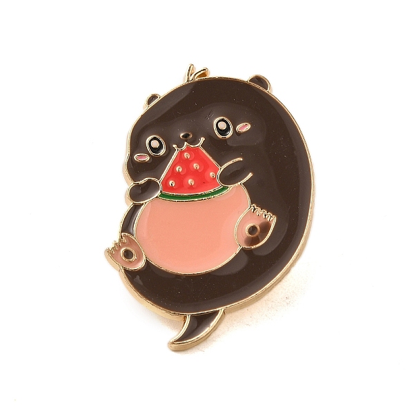 

PandaHall Animal Enamel Pins, Golden Alloy Brooches for Backpack Clothes, 31x22x2mm Alloy+Enamel Other Animal