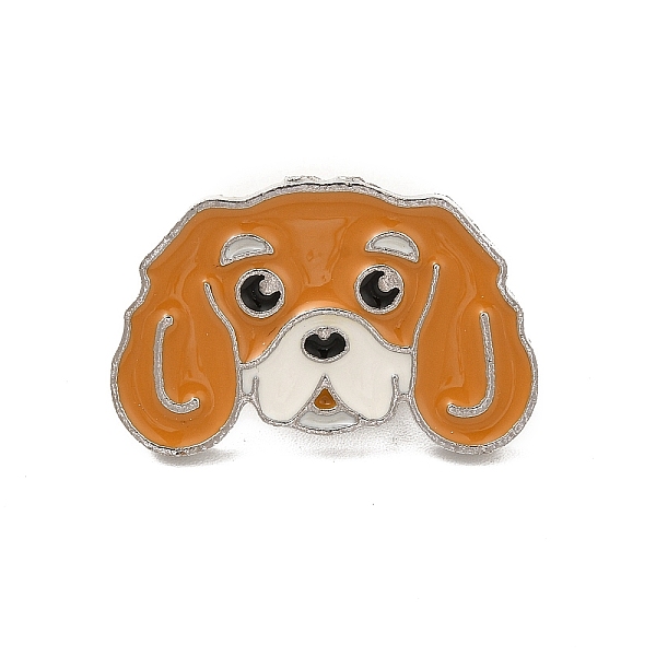 

PandaHall Dog Enamel Pin with Brass Butterfly Clutches, Alloy Badge for Backpack Clothing, Cavalier King Charles Spaniel, 16x24.5x10mm, Pin..., Brown