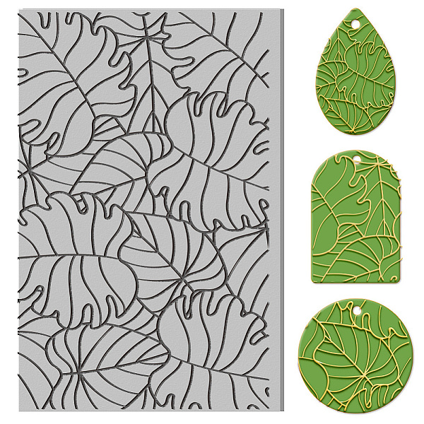 

PandaHall Laserable Rubber, for Stamp Engraving Machines DIY Crafts, Leaf, 100x65x3mm Synthetic Rubber Leaf