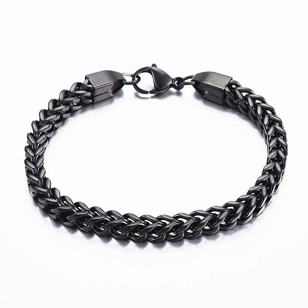 

PandaHall 304 Stainless Steel Wheat Chain Bracelets, with Lobster Claw Clasps, Gunmetal, 8-1/4 inch(21cm), 6mm 304 Stainless Steel