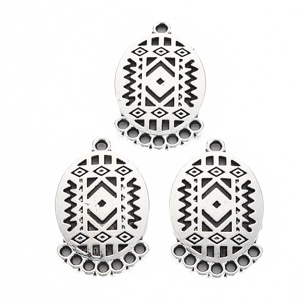 

PandaHall Tibetan Style Alloy Chandelier Component Links, Cadmium Free & Lead Free, Oval, Antique Silver, 27x17x2mm, Hole: 1.5mm, about...