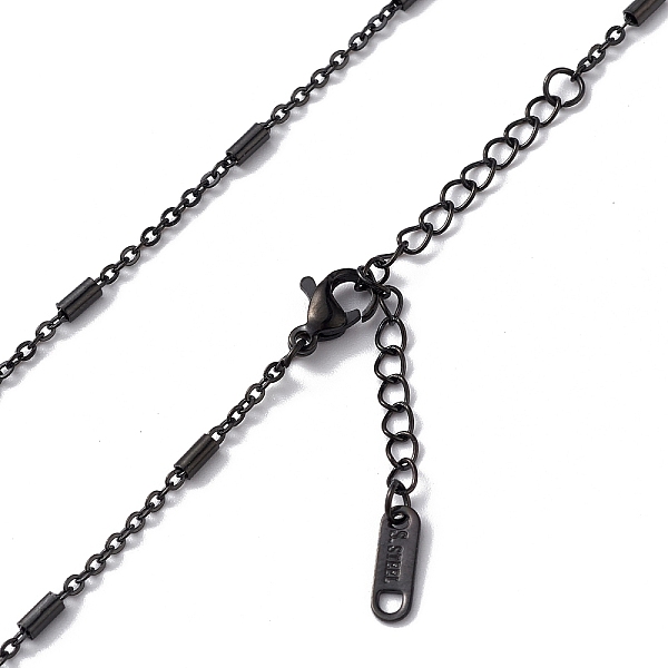 304 Stainless Steel Column Link Chain Necklace For Men Women