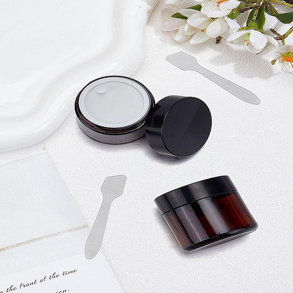 2 pot à crème portable en verre