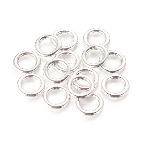 

PandaHall Alloy Linking Rings, Tibetan Style, Cadmium Free & Lead Free, Antique Silver Color, Size: about 14.5mm diameter, 2mm thick, hole...