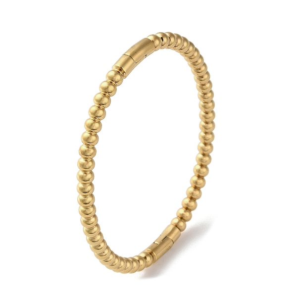 

PandaHall Rack Plating Brass Round Beaded Hinged Bangles, Lead Free & Cadmium Free, Real 18K Gold Plated, 1/8 inch(0.45cm), Inner Diameter...