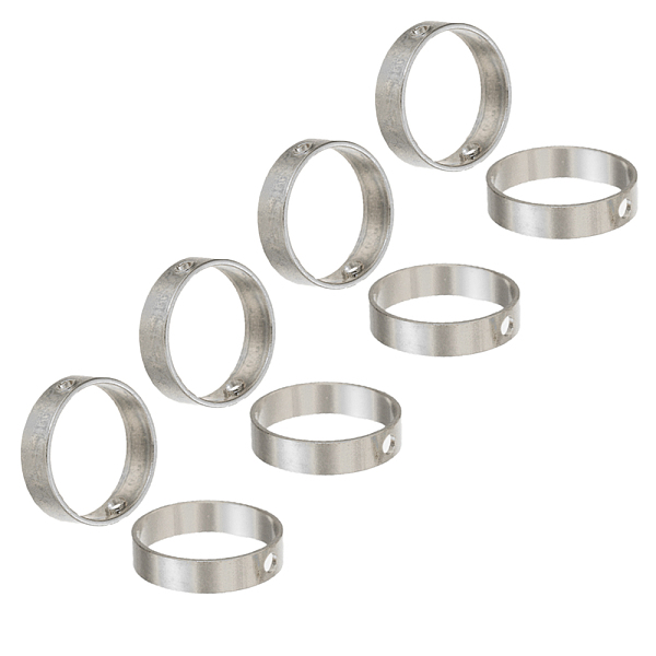 

PandaHall Brass Bead Frame, with 2 Hole, Ring, Silver, 10x2.5mm Brass Ring