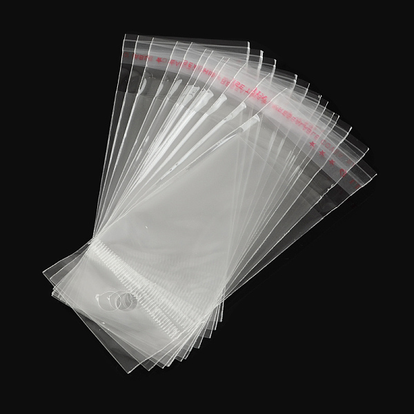 

PandaHall OPP Cellophane Bags, Rectangle, Clear, 10x4.5cm, Hole: 8mm, Unilateral thickness: 0.035mm, Inner measure: 6x4.5cm OPP Cellophane...
