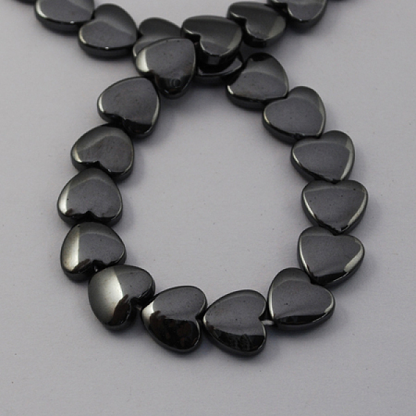 

PandaHall Magnetic Synthetic Hematite Beads Strands, Grade A, Heart, Black, 12x12x4mm, Hole: 1mm Magnetic Hematite Heart Black