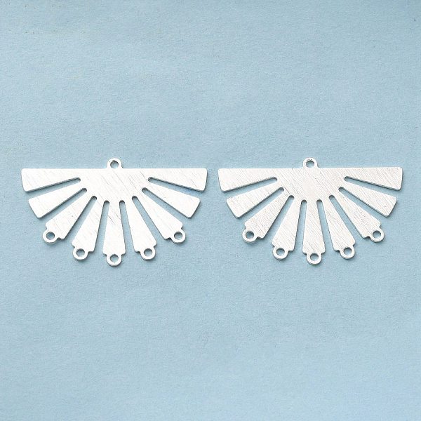 

PandaHall Water Plating Brass Chandelier Components Links, Cadmium Free & Lead Free, Fan, 925 Sterling Silver Plated, 20x32x0.6mm, Hole...