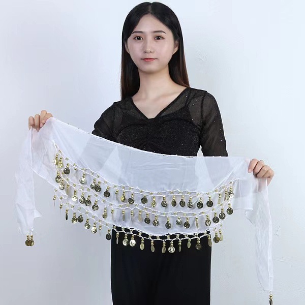 72 Coin Sequins Gauze Belly Dance Waist Belt