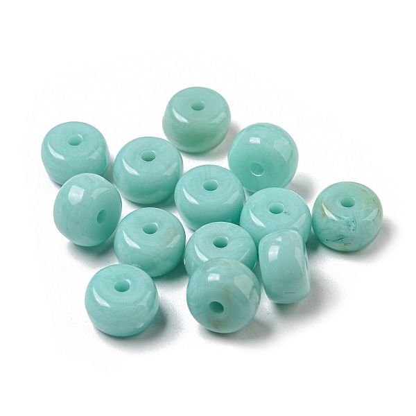 

PandaHall Opaque Acrylic Bead, Rondelle, Medium Turquoise, 8x5mm, Hole: 1.6mm Acrylic Rondelle