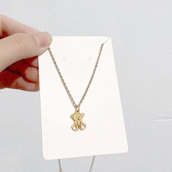 Christmas 304 Stainless Steel Pendant Cable Chain Necklaces