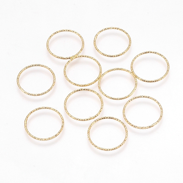 

PandaHall Brass Linking Rings, Soldered, Nickel Free, Real 18K Gold Plated, 18x1mm, Inner Diameter: 16mm Brass Ring