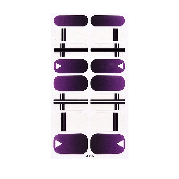 

PandaHall Full Wrap Fruit Nail Stickers, Self-Adhesive Geometry Nail Art Decal Strips, for Women Girls DIY Nail Art Decoration, Blue Violet...