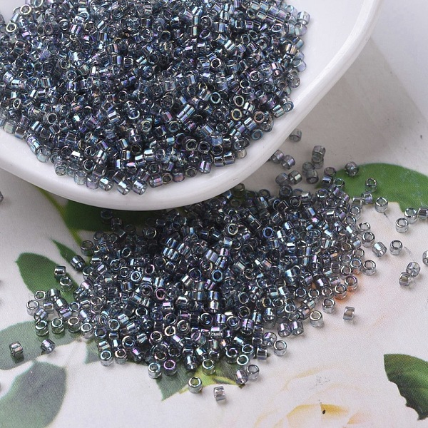 

PandaHall MIYUKI Delica Beads Small, Cylinder, Japanese Seed Beads, 15/0, (DBS0179) Transparent Gray AB, 1.1x1.3mm, Hole: 0.7mm, about...