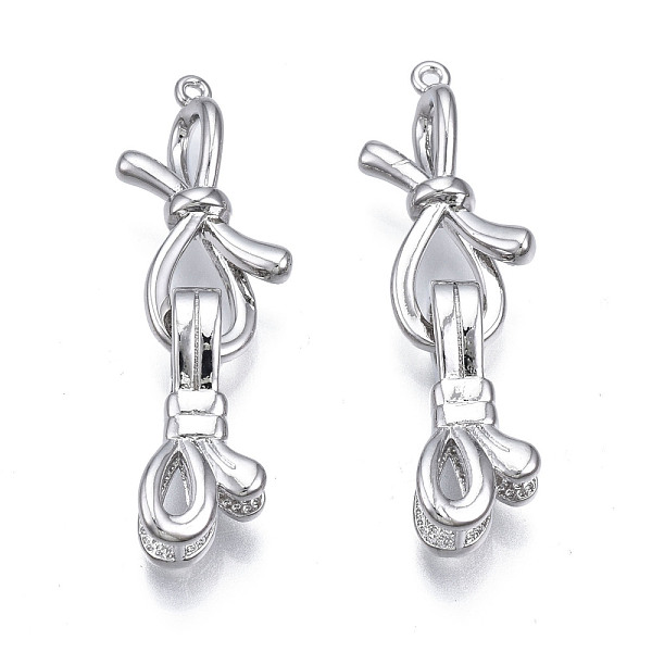 

PandaHall Brass Fold Over Clasps, Cadmium Free & Nickel Free & Lead Free, Bowknot, Platinum, 36mm long, Bowknot: 18x8x6mm, Hole: 5x3.5mm...