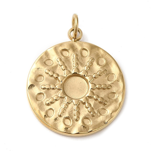 

PandaHall 304 Stainless Steel Pendant Cabochon Settings, Flat Round, Real 14K Gold Plated, Tray: 3.8mm, 18x16x1.9mm, Hole: 2.7mm 304...