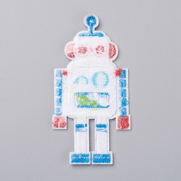 

PandaHall Computerized Embroidery Cloth Iron on/Sew on Patches, Costume Accessories, Appliques, for Backpacks, Clothes, Robot, Colorful...