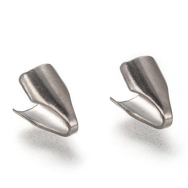 

PandaHall 304 Stainless Steel Folding Crimp Ends, Fold Over Crimp Cord Ends, Stainless Steel Color, 8x5x2.5mm, Hole: 4.5x1.5mm 304 Stainless...