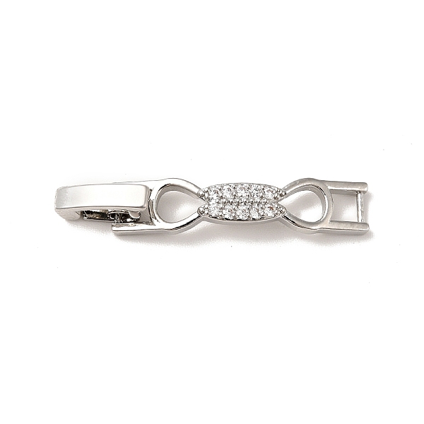 

PandaHall Bowknot Rack Plating Brass Clear Cubic Zirconia Watch Band Clasps, Cadmium Free & Lead Free, Long-Lasting Plated, Platinum...