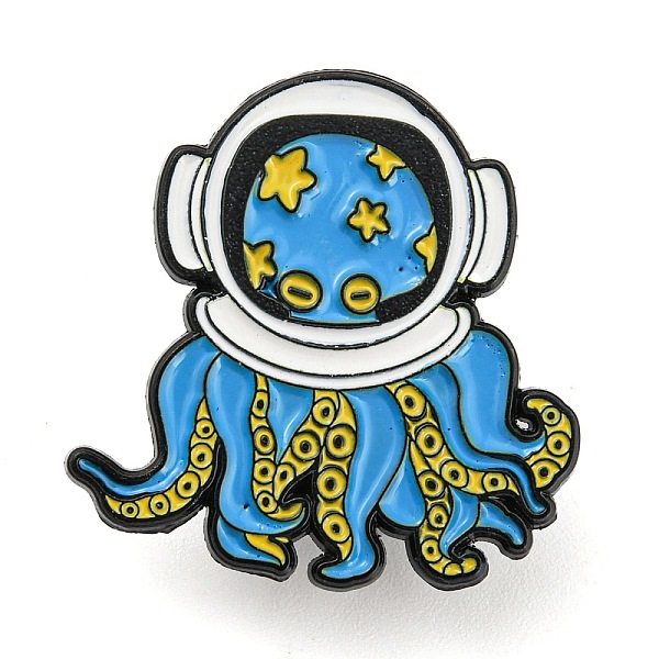 Octopus Astronaut Enamel Pins