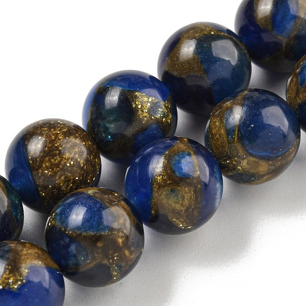 Synthetic Gold Clinquant Stone Beads Strands