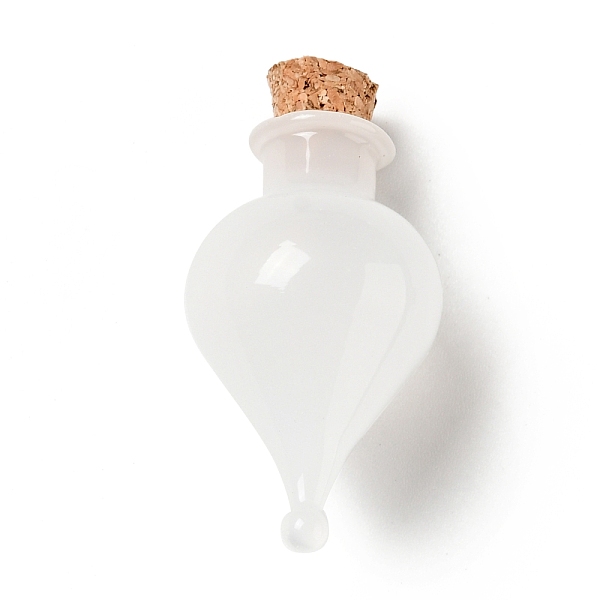

PandaHall Teardrop Glass Cork Bottles Ornament, Glass Empty Wishing Bottles, DIY Vials for Pendant Decorations, White, 3.6cm Glass Bottle...