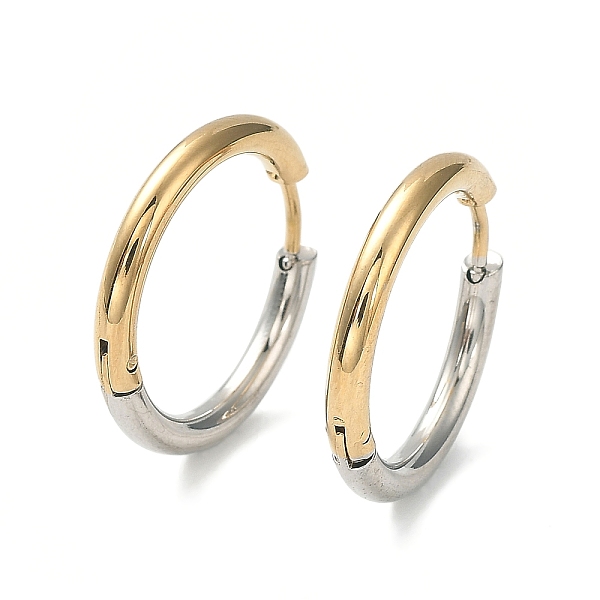 

PandaHall Ion Plating(IP) Two Tone 304 Stainless Steel Huggie Hoop Earrings, with 316 Surgical Stainless Steel Pins for Women, Golden &...
