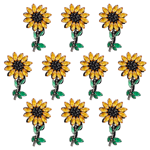 Sunflower Rhinestone Appliques