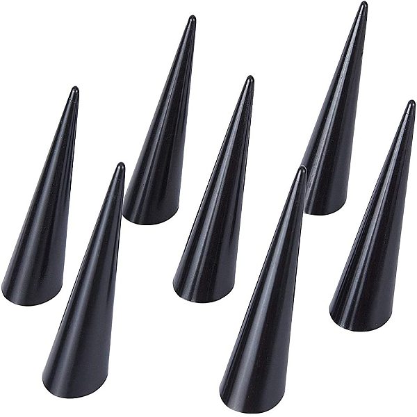 Image of FINGERINSPIRE 20Pcs Acrylic Ring Display Holder Stand Cone Shape Ring Rack Jewelry Ring Showcase Display Stand(Black)