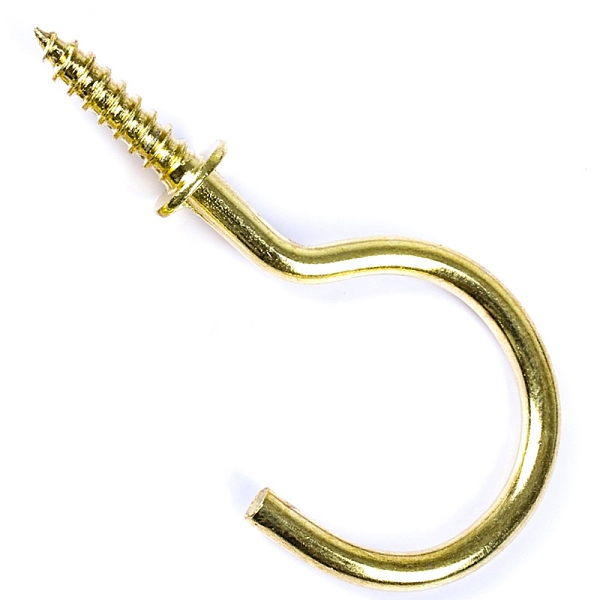 

PandaHall Brass Cup Hook Ceiling Hooks, Screw Hanger, for Indoor and Outdoor Use, Golden, 51.86mm Brass Gold