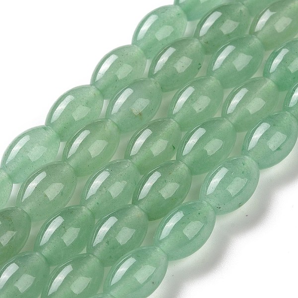 

PandaHall Natural Green Aventurine Beads Strands, Rice, 12~12.5x8mm, Hole: 1.2mm, about 31pcs/strand, 15.04''(38.2cm) Green Aventurine Rice