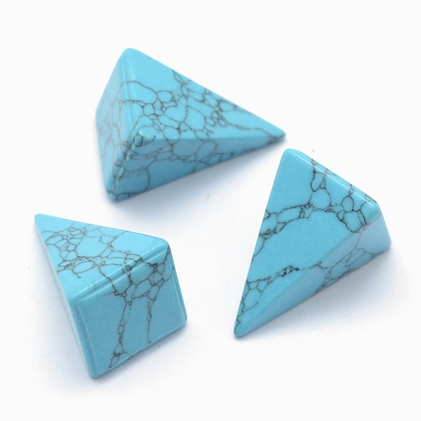 

PandaHall Synthetic Turquoise Beads, Cone, Undrilled/No Hole Beads, 25x14x14.5mm Synthetic Turquoise Cone