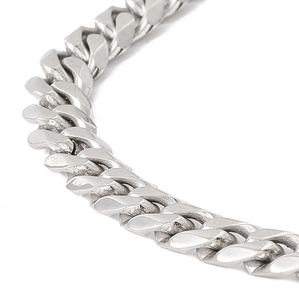304 Stainless Steel Cuban Link Chains Bracelet For Men Women