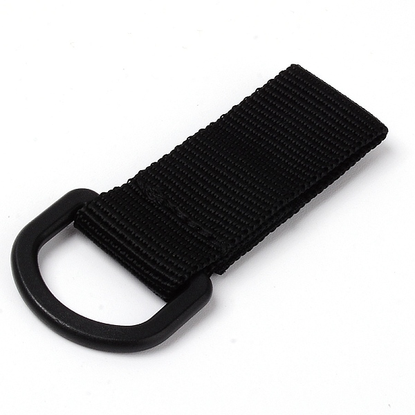 

PandaHall (Clearance Sale)Tactical Molle D Type Nylon Key Holder, for Molle Bags Webbing Attachment Strap, Black, 83x25x6mm, Hole: 18x26mm...