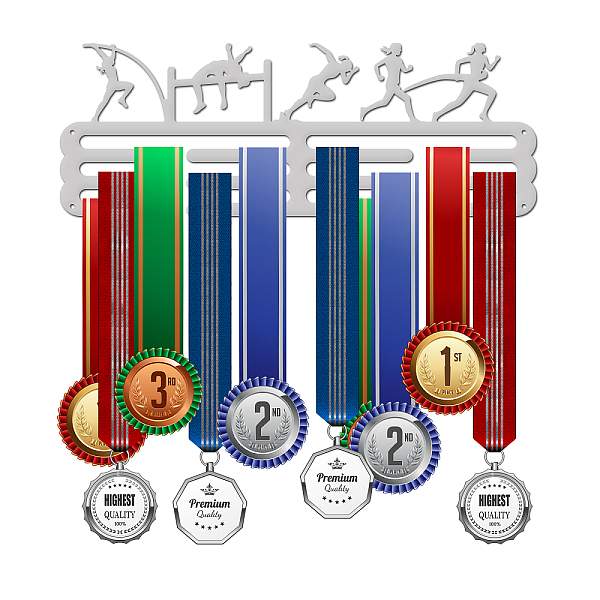 

PandaHall GLOBLELAND Medal Hangers Women's Track and Field Medals Display Holder Rack Running Pole Vault Medal Hook Wall Mount Metal Medal...