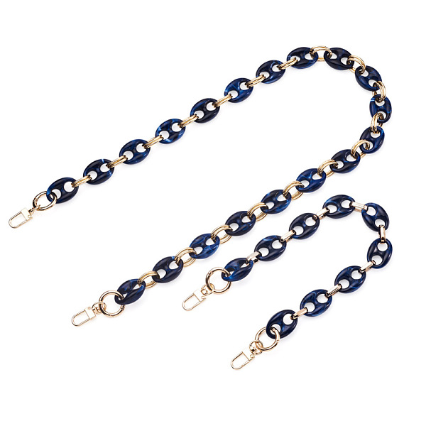 

PandaHall Givenny-EU 2Pcs 2 Style Resin Bag Handles, with Alloy Clasps, for Bag Straps Replacement Accessories, Pig Nose, Bisque, 43.5~85cm..., Orange